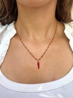 Collier piment rouge